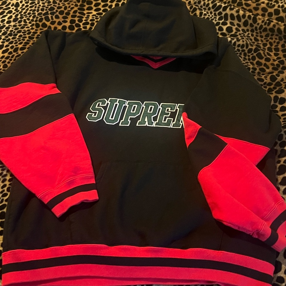 Supreme Black and Red Sweater